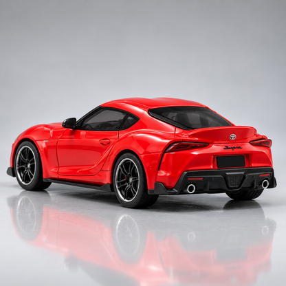 CCA 1:58 Toyota GR Supra S14-02 Die-Cast Model Car | Red Sports Car with Detailed Interior, Realistic Body & Alloy-Style Wheels | Premium Collectible Miniature for Toyota & Die-Cast Car Collectors