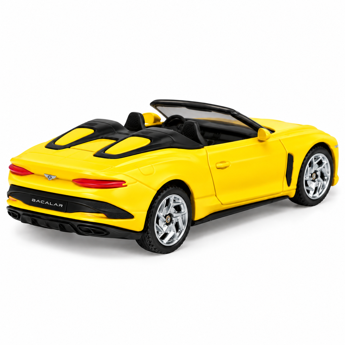 CCA 1:64 Bentley Bacalar S27-02 Die-Cast Model Car | Yellow Luxury Convertible with Detailed Interior, Realistic Body & Alloy-Style Wheels | Premium Collectible Miniature Car for Bentley & Die-Cast Collectors