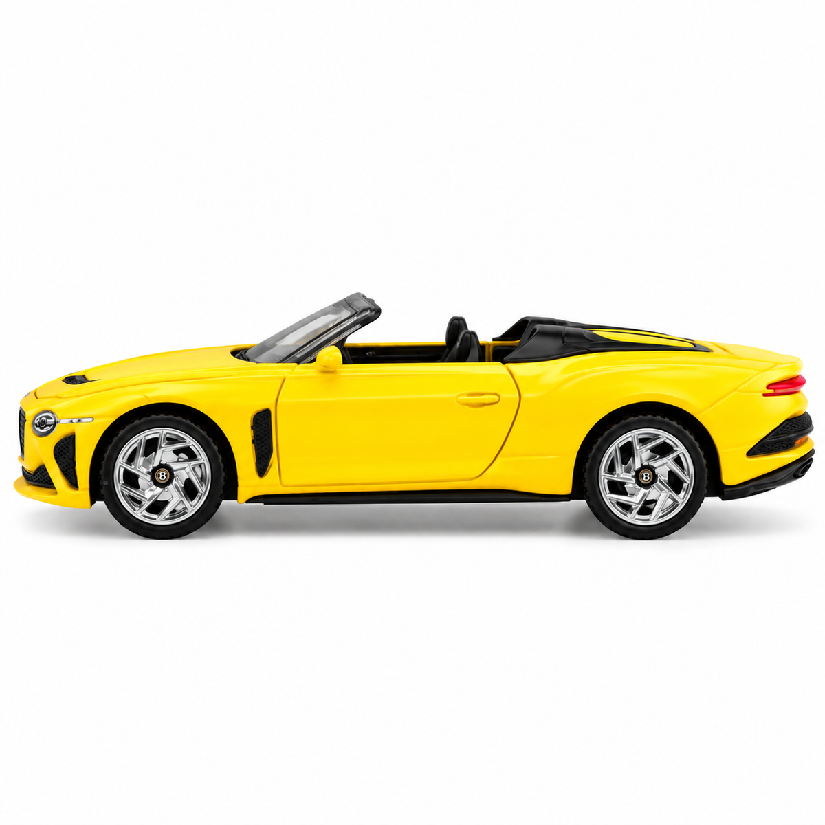 CCA 1:64 Bentley Bacalar S27-02 Die-Cast Model Car | Yellow Luxury Convertible with Detailed Interior, Realistic Body & Alloy-Style Wheels | Premium Collectible Miniature Car for Bentley & Die-Cast Collectors