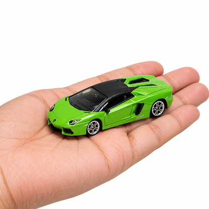 CCA 1:64 Lamborghini Aventador Roadster S02-02 Die-Cast Model Car | Green Supercar Collectible