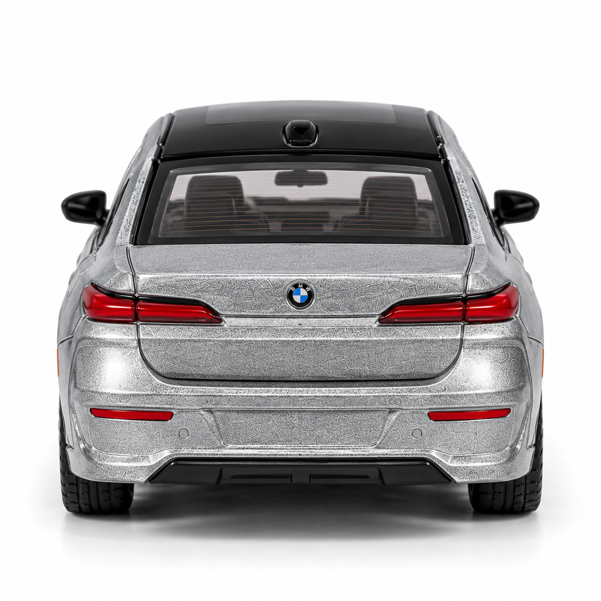 CCA BMW i7 L02-01 1:72 Scale Die-Cast Collectible | Metallic Silver Luxury EV Sedan with Black Roof, Detailed Cabin, Multi-Spoke Wheels & Alloy Chassis | Premium Miniature BMW Display Car