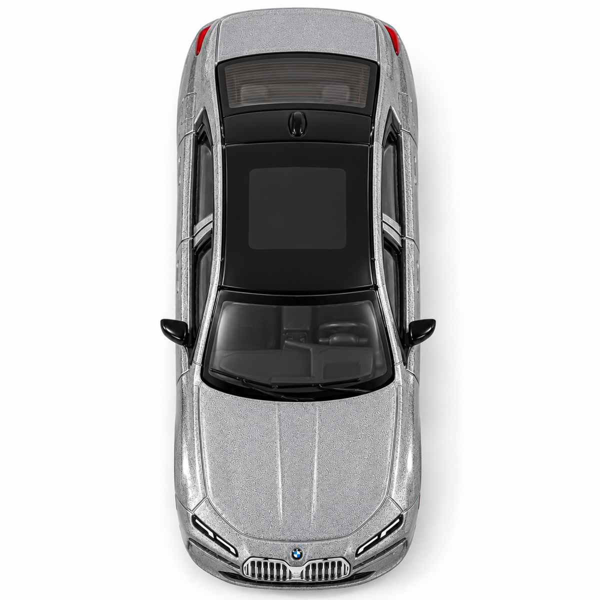 CCA BMW i7 L02-01 1:72 Scale Die-Cast Collectible | Metallic Silver Luxury EV Sedan with Black Roof, Detailed Cabin, Multi-Spoke Wheels & Alloy Chassis | Premium Miniature BMW Display Car