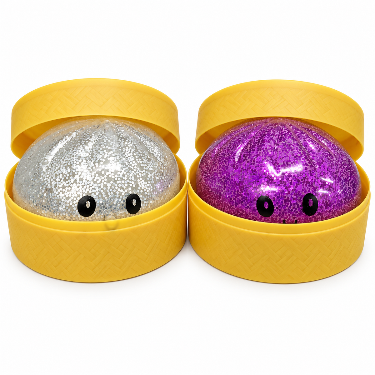 Rainbow Mystery Glitter Squishy Bun Random 1 Pc – Soft Squeeze Dumpling Fidget Toy with Sparkling Glitter Finish for Kids, Stress Relief & Return Gifts