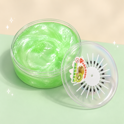 Kiwi Fruit Jam Slime in Kiwi-Shaped Container – Green Sensory Play Slime, 1 Piece