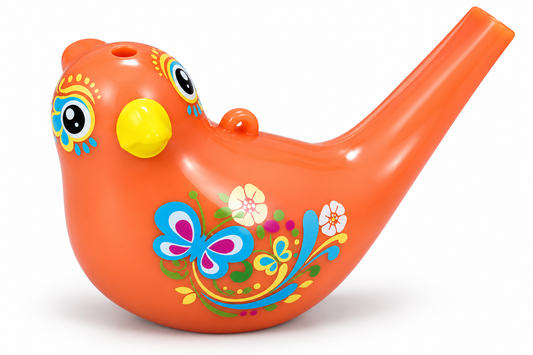 Hola Magic Colour-Changing Bird Whistle Toy Coral | Water Songbird Sound Whistle with Lanyard Loop for Kids (36M+)