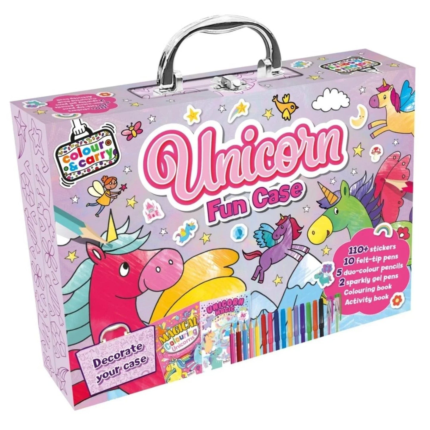 Colour and Carry Unicorn Fun Colouring Set - Jaiman Toys
