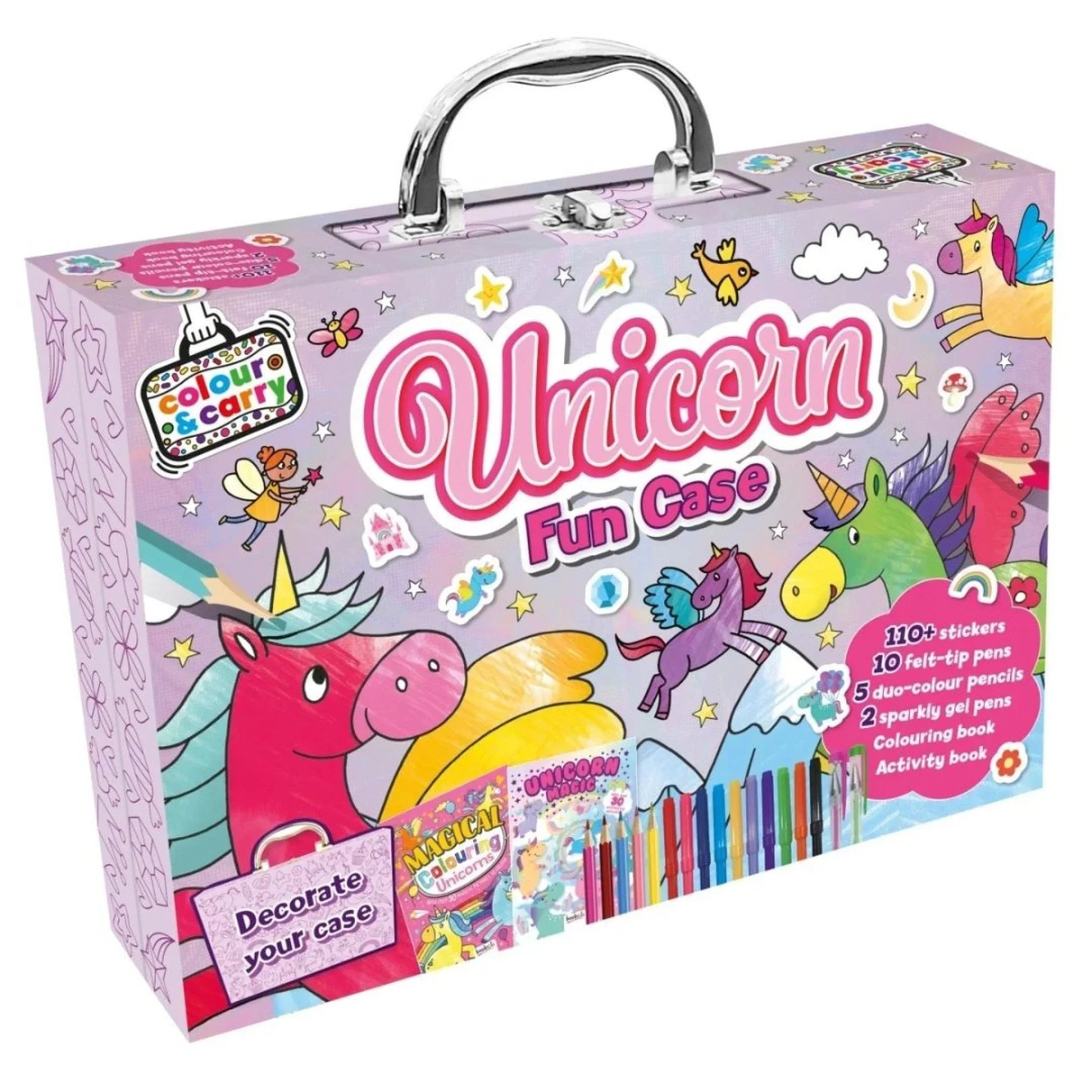 Colour and Carry Unicorn Fun Colouring Set - Jaiman Toys