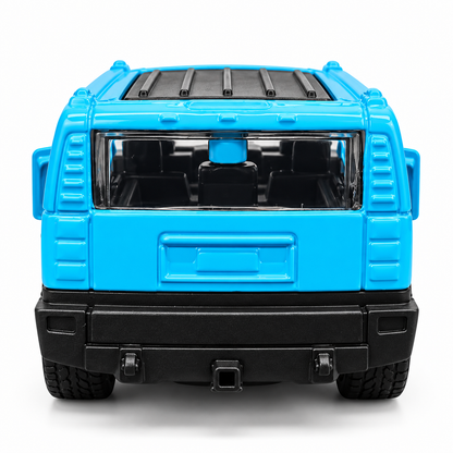 Road Burner Diecast Metal SUV Toy Car 1:39 Scale Model – Blue Off-Road SUV Collectible with Openable Doors, Pull-Back Action, Metal Body | Collectible Toy Car for Kids Ages 3+