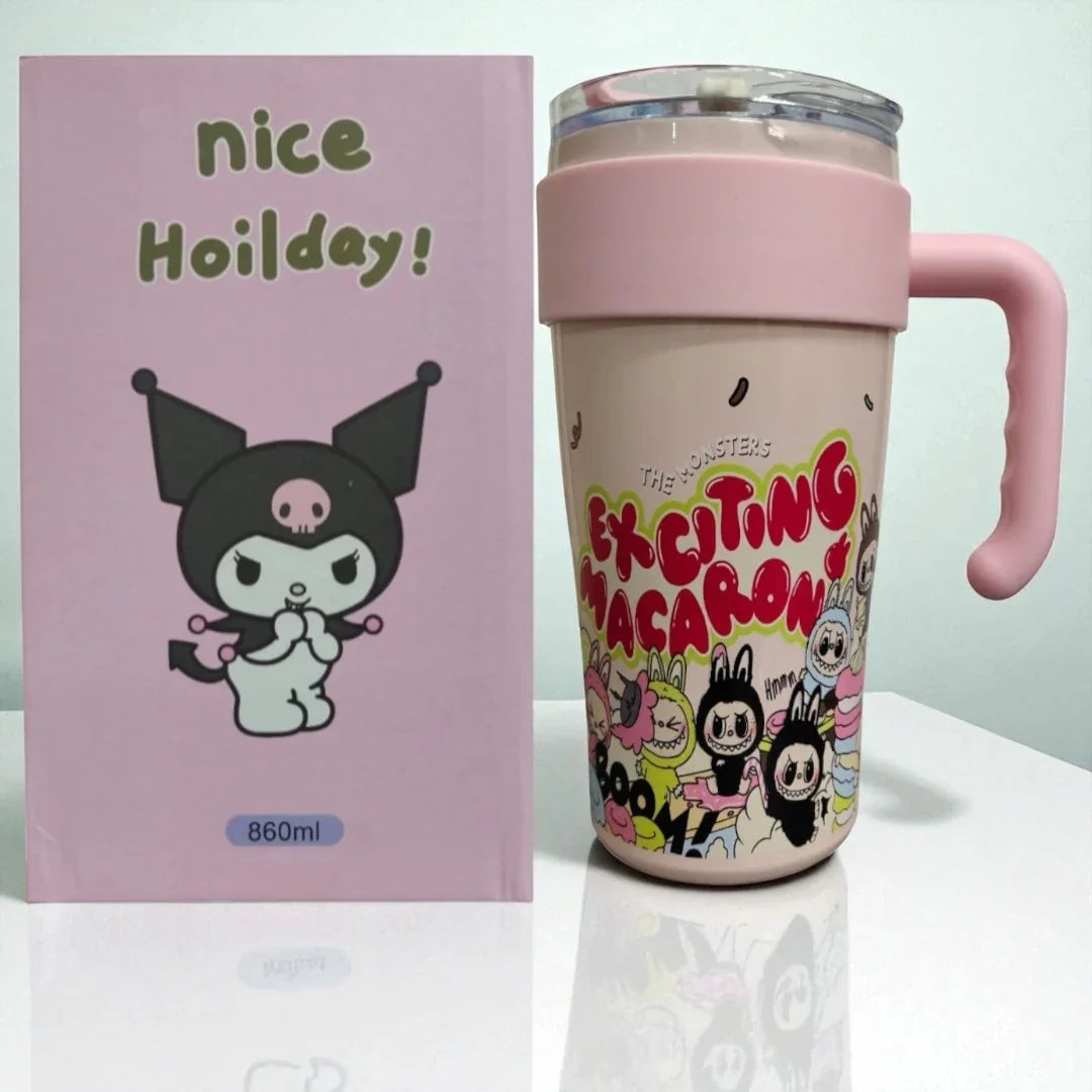 Nice Holiday Stainless Steel Cute Sipper Water Bottle – 860ml | Ideal for Office, Gym, & Travel - Jaiman Toys