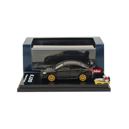 1:64 Hobby JAPAN HJ642021FBK Subaru WRX STI EJ20 Final Edition Scale Die-Cast Model Car with Engine Display – WR Black Pearl - Jaiman Toys