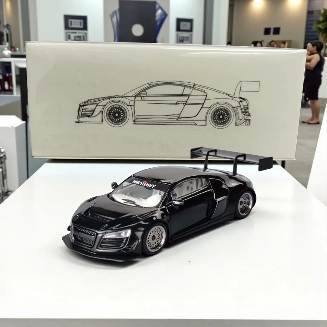LMF 1:64 AUDI R8 LMS ULTRA BLACK DIECAST MODEL CAR