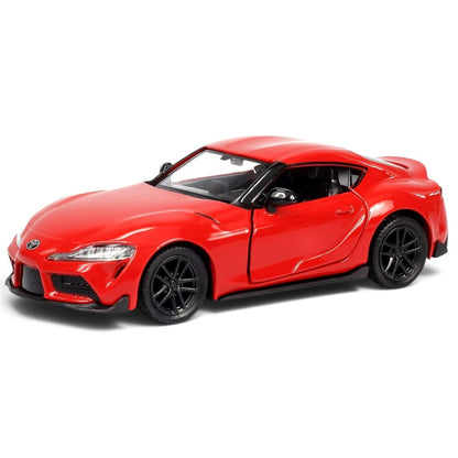 RMZ City 1:32 Scale 2020 Toyota GR Supra Die-Cast Sports Car Model – Grey, Red & Yellow | Collectible Miniature with Opening Doors | 3 Colour Variants