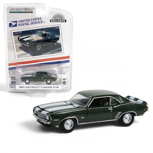 GreenLight  1:64 1969 Chevrolet Camaro Z/28 Diecast – USPS Stamp Hobby Exclusive
