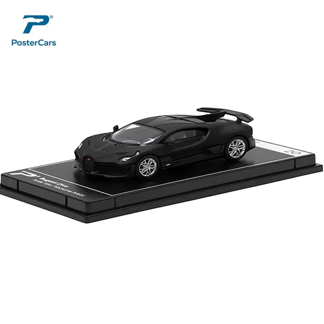 PosterCars Hypercar League – Bugatti Div (Nocturne Matt, 1:64 Scale) – Hypercar League #20 -Blister Pack - Jaiman Toys
