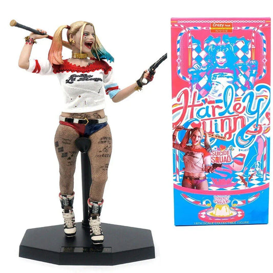 DC Justice: Harley Quinn 12’’ Real Cloth Action Figure – Crazy Toys Collectible Model - Jaiman Toys