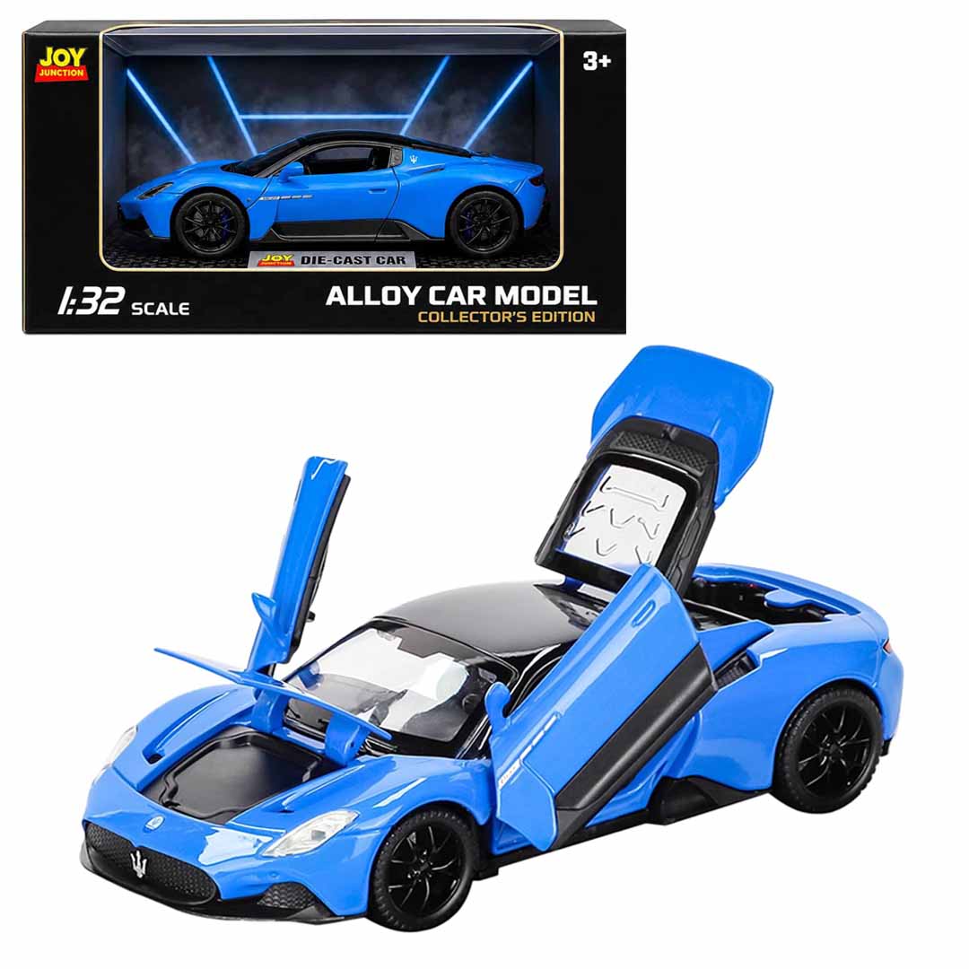 Joy Junction Maserati MC20 1:32 Scale Die-Cast Model Car with Sound & Light – Pull Back Metal Supercar Toy for Kids & Collectors