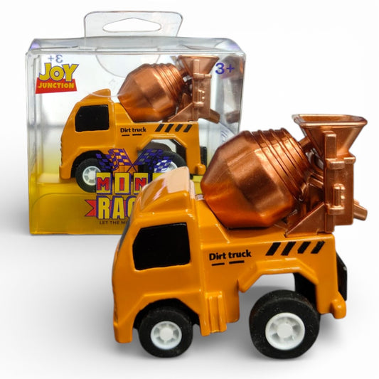 Joy Junction 1:64 Mini Racer Alloy Metal Cement Mixer Truck Toy with Pull-Back Function