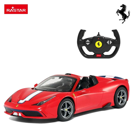 Rastar 1:14 Ferrari 458 Speciale A RC Car | Remote Control Convertible Model with Auto Roof Open/Close