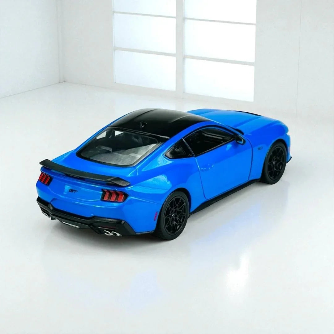 Welly 1:25 2024 Ford Mustang GT Die-Cast Model – Blue | Openable Doors (24123) - Jaiman Toys