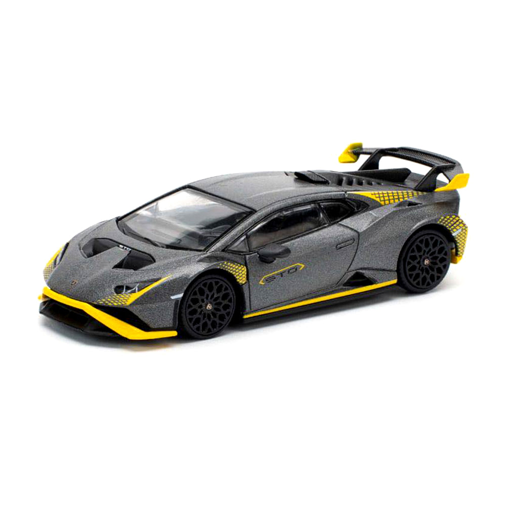 POP RACE 1:64 Lamborghini Huracán STO Grey PR64-242 | Official Licensed Diecast Model Car (BGX)