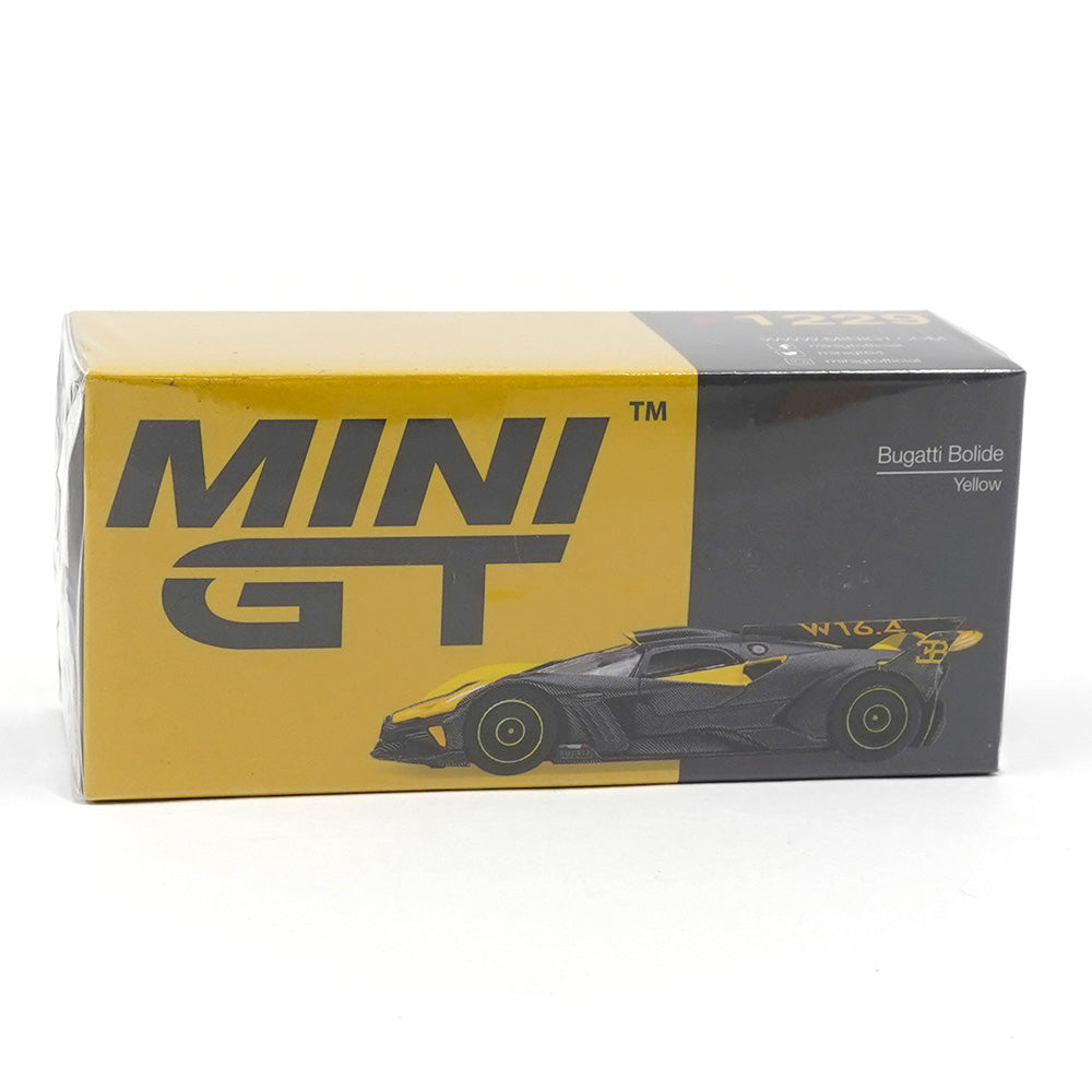 MINI GT 1:64 Scale Bugatti Bolide Yellow Diecast Model Car | Collectible Model