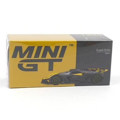 MINI GT 1:64 Scale Bugatti Bolide Yellow Diecast Model Car | Collectible Model