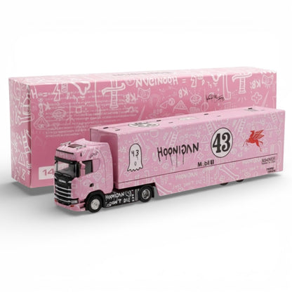 Maxwell 1:64 Scania S730 Pink Enclosed Double Deck Truck – Diecast Metal Collectible Model