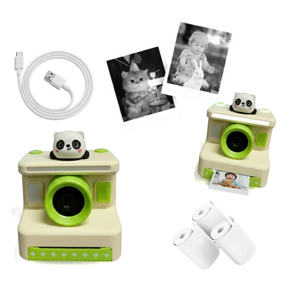 MagicSnap Panda Instant Print Camera for Kids – 1080P Digital