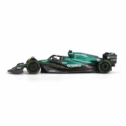 MINI GT 1:64 Aston Martin AMR24 #18 Lance Stroll 2024 Canadian GP Formula One Die-Cast Model Car