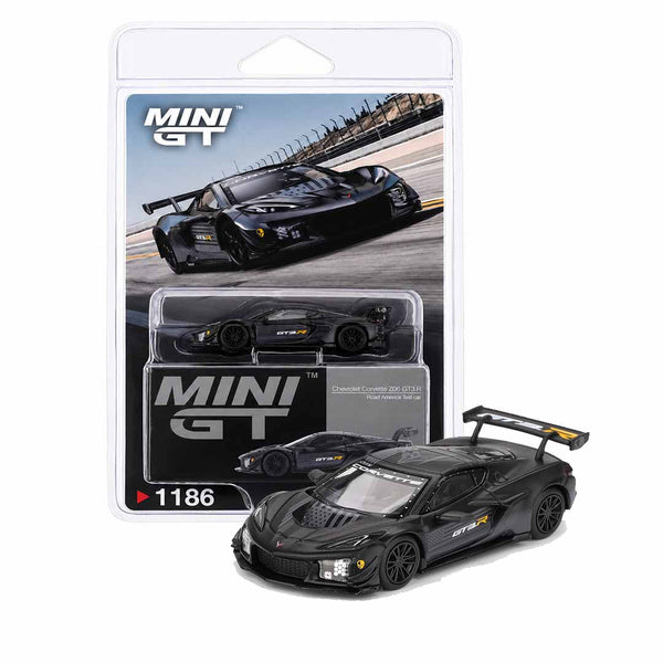 Mini GT 1:64 (Blister Pack) Chevrolet Corvette Z06 GT3.R Road America Test Car Die-Cast Model Car 1186 – Premium Racing Collectible