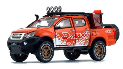 BMC 1/64 Isuzu D-Max 2018 - Orange with Sticker w/ Accessory Pack -RHD