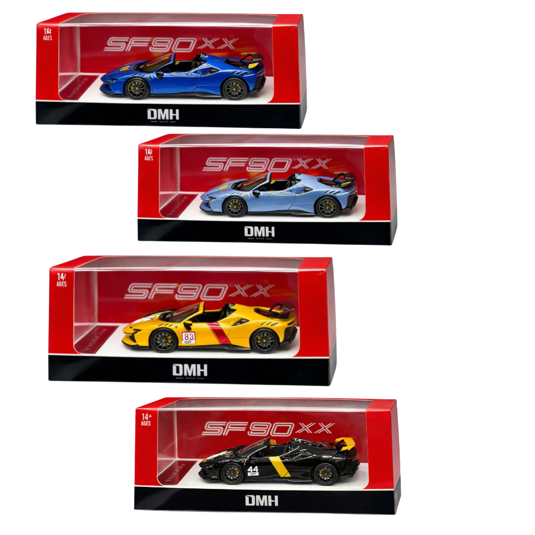 DMH 1:64 Ferrari SF90 XX Spider Diecast Model Car – 4 Variants