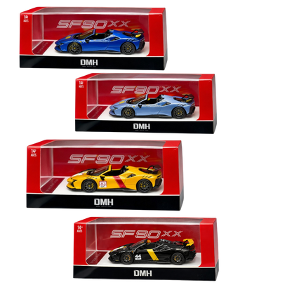 DMH 1:64 Ferrari SF90 XX Spider Diecast Model Car – 4 Variants