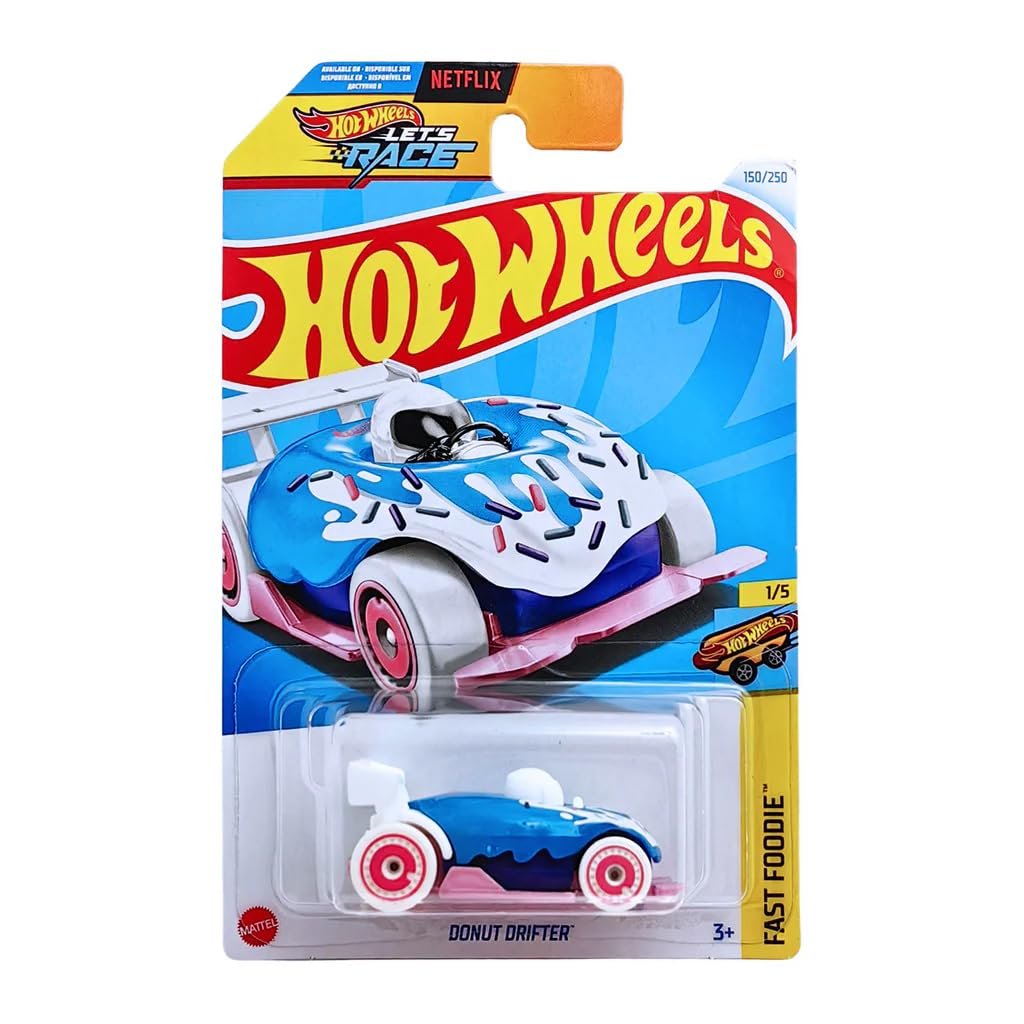 Hot Wheels Let's Race Netflix Donut Drifter Fast Foodie for Ages 3 and Up (Multi)