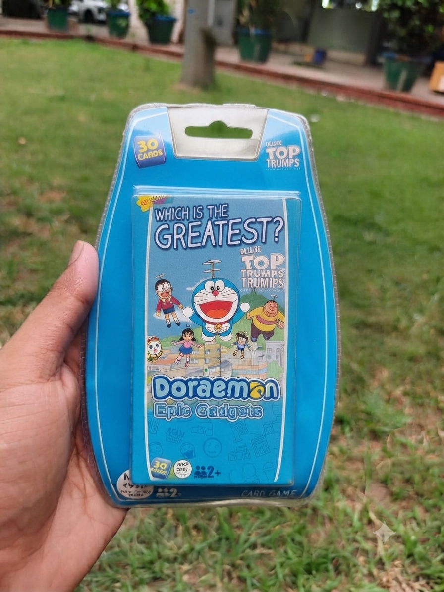 Top Trumps Doraemon Epic Gadgets Deluxe  Card Game | 30 Character Cards | Educational Family Travel Game for Kids Ages 2+