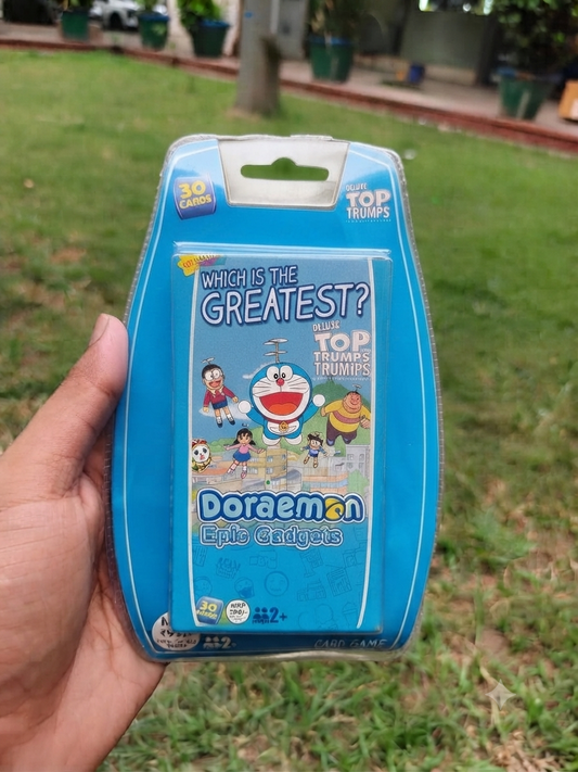 Top Trumps Doraemon Epic Gadgets Deluxe  Card Game | 30 Character Cards | Educational Family Travel Game for Kids Ages 2+