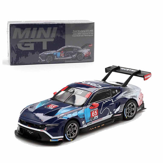Mini GT 1/64 Ford Mustang GT3 #65 Ford Multimatic Motorsports 2024 IMSA Daytona 24 Hrs Diecast Scale Model Car