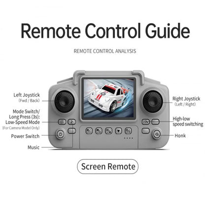 Mini Drift Racing Car C6 with LED Lights – High-Speed Compact Drift Toy Car, White & Black Sports Edition for Kids & Collectors