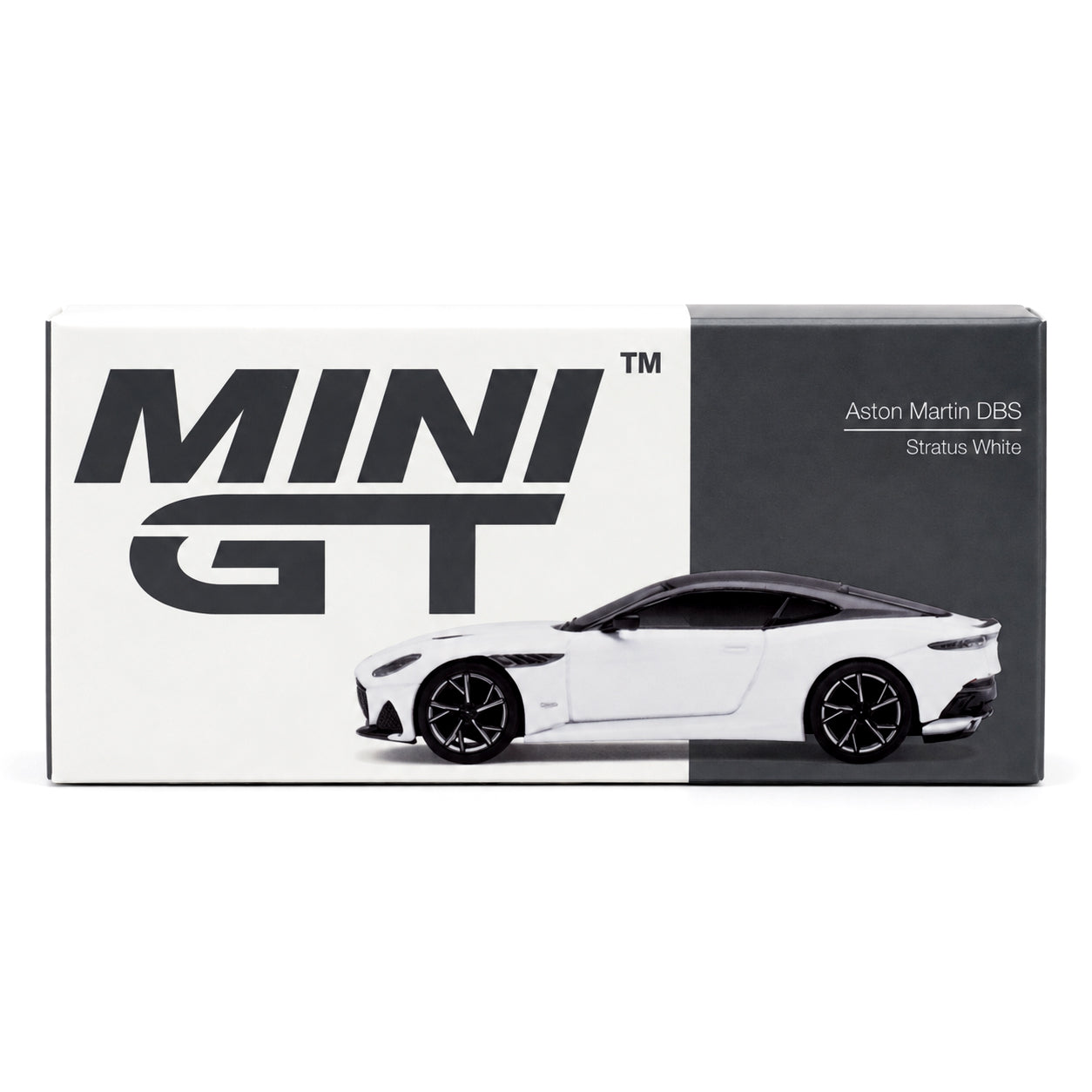 MINI GT 1:64 Aston Martin DBS Stratus White | Premium Die-Cast Collectible Model Car