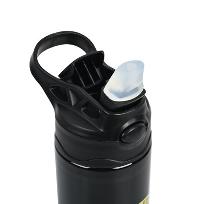 Smiggle Harry Potter Hogwarts 520ml (18 fl oz) Kids Water Bottle – Black Flip-Top Sipper Bottle with Carry Handle