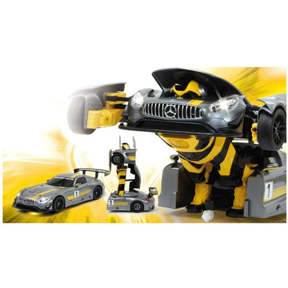 Rastar Transformable Mercedes AMG GT RC Car | 2-in-1 Robot Transforming Remote Control Sports Car