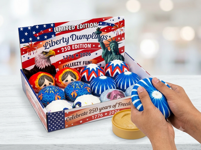 Liberty Dumplings Limited Edition Squishy Toy | Slow Rising Stress Relief Collectible | Random Design (1 Piece)