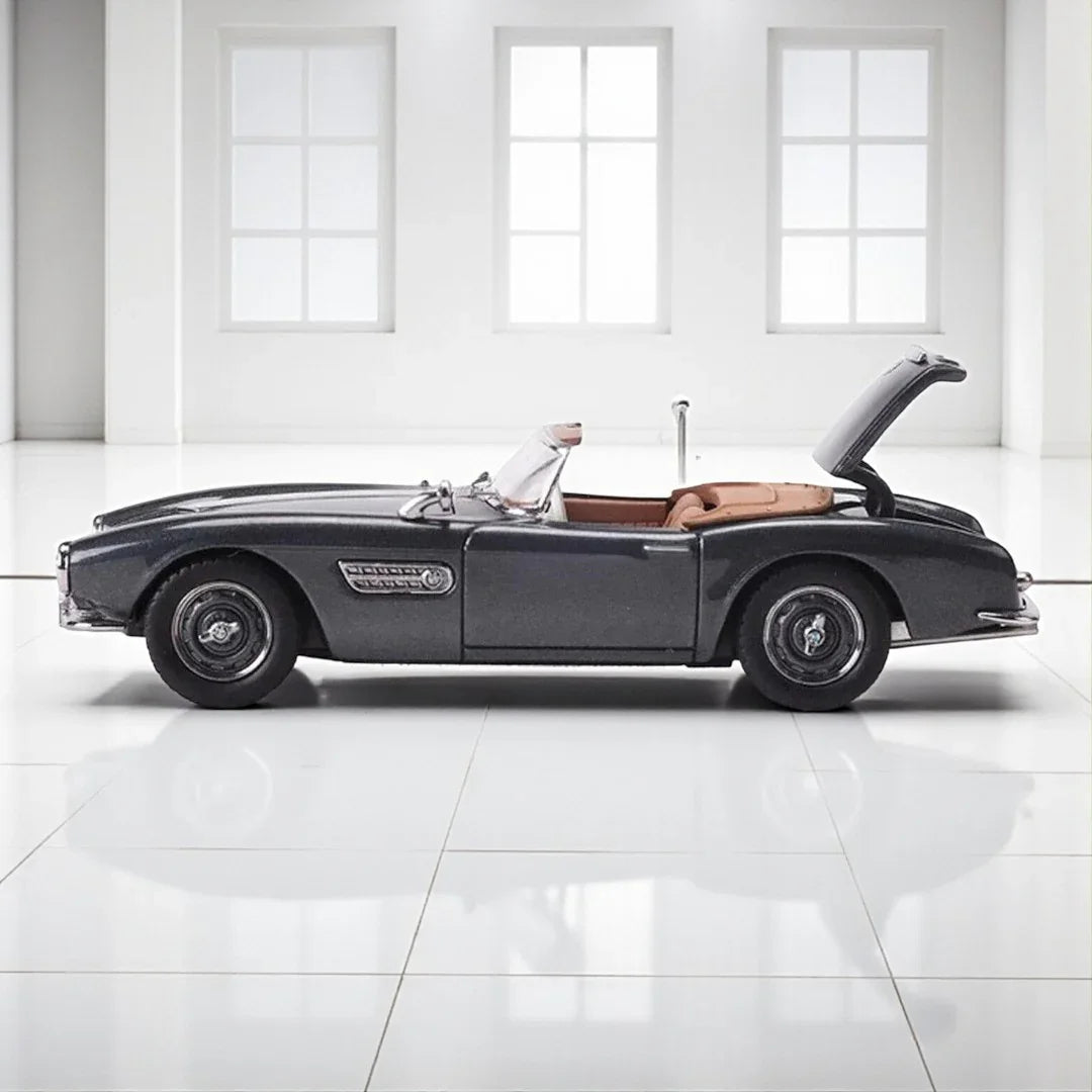 GFCC 1:64  BMW 1957 -507 Convertible HardTop Classic Model Diecast Collect Car-Grey