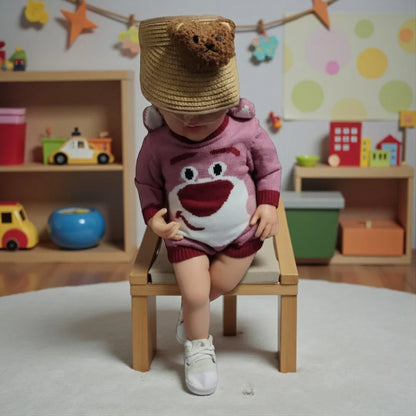 Lifelike Reborn Baby Girl Doll – Toddler with Realistic Sound & Brown Hair