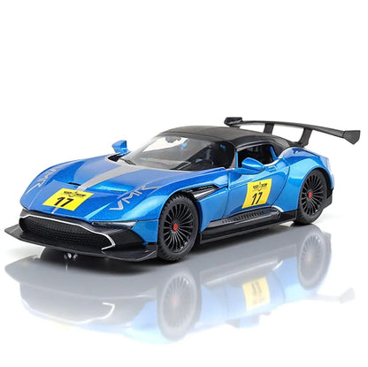 HTS 1:18 Alloy Metal Pull Back Die-Cast Car – Openable Doors, Sound & Light Effects, Realistic Smoke Spray