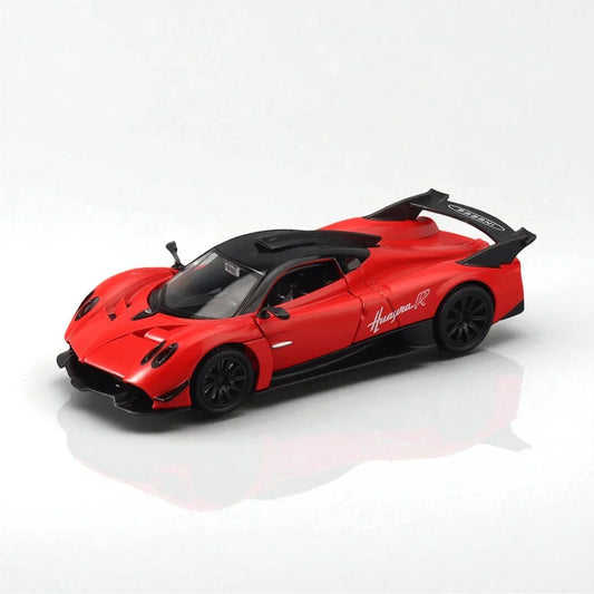 RMZ Hobby 1:32 Pagani Huayra R Die-Cast Model Car – Red with Openable Doors,Pull-Back Action, Light & Sound (664974) - Jaiman Toys