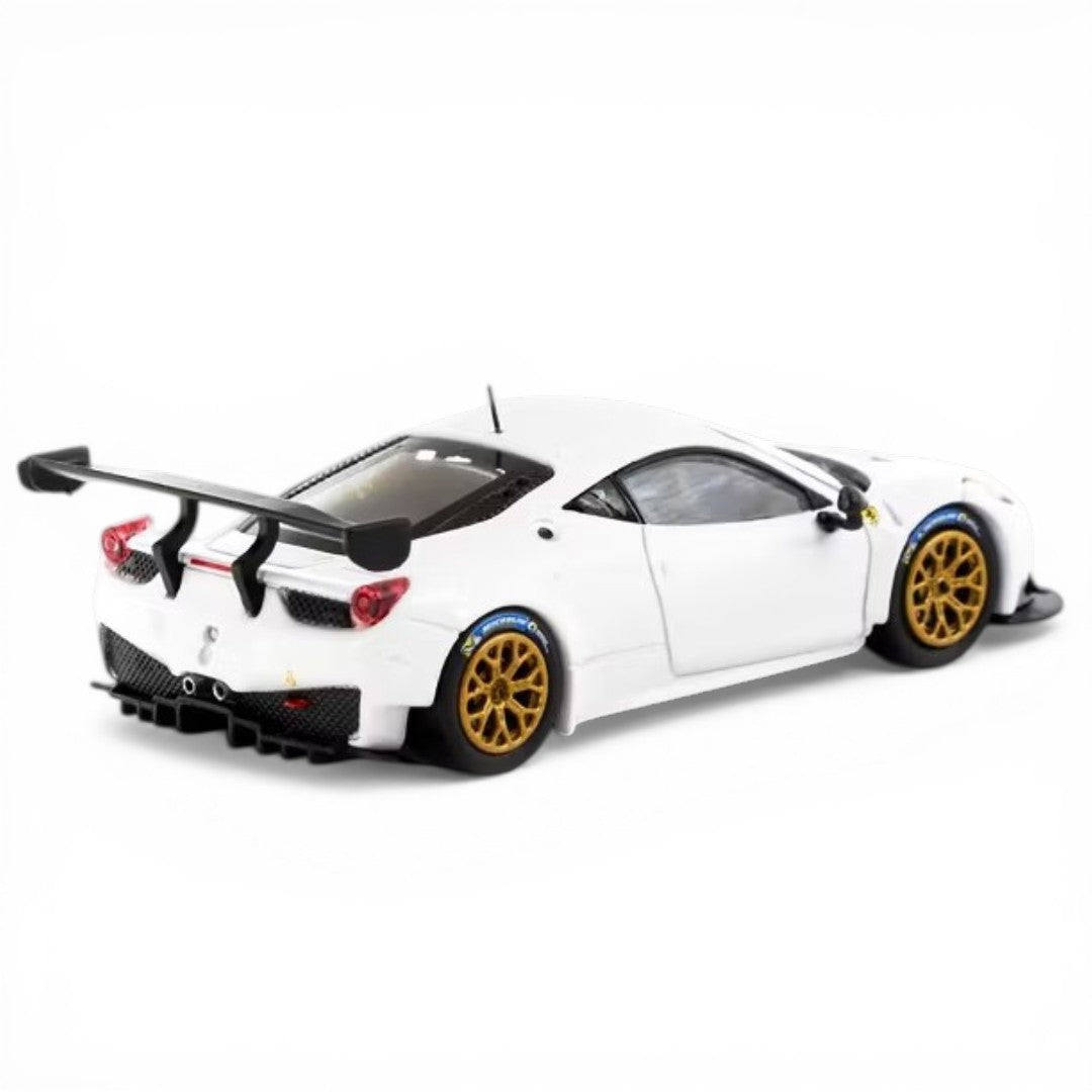 Tarmac Works ROAD64 1:64 Ferrari 458 Italia GT3 White Diecast Model Car (T64R-074-WH) – Premium Collectible Racing Model