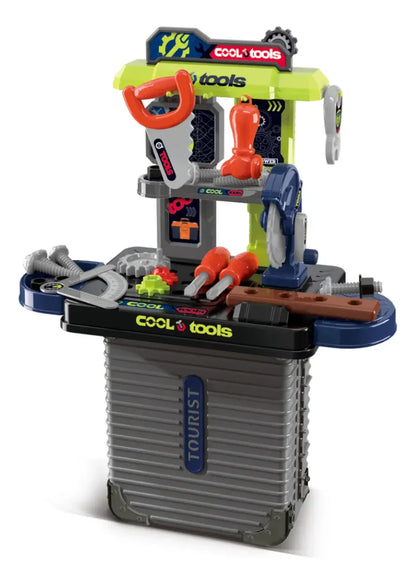 Portable Tool Set Playset – Kids Workshop Tool Kit with Carry Case & Accessories (3+ Years)