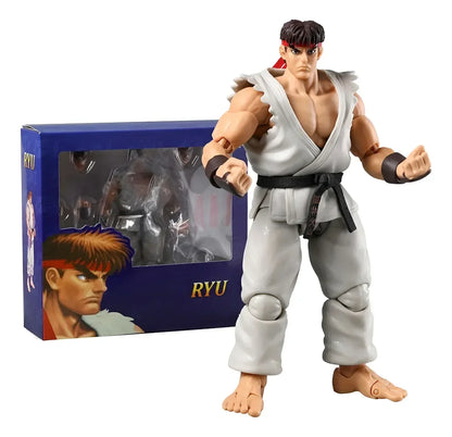 Street Fighter Ryu Action Figure – Highly Articulated Fighter Collectible with Interchangeable Hands & Accessories | Poseable Display Figure