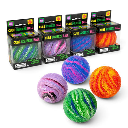 Textured Squishy Stress Relief Ball with Colourful Swirl Design – Sensory Fidget Squeeze Toy, 1 Pc Random Colour